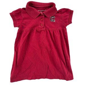 South Carolina Gamecocks Polo Dress Girls Granet Short Sleeve USC Size 12M